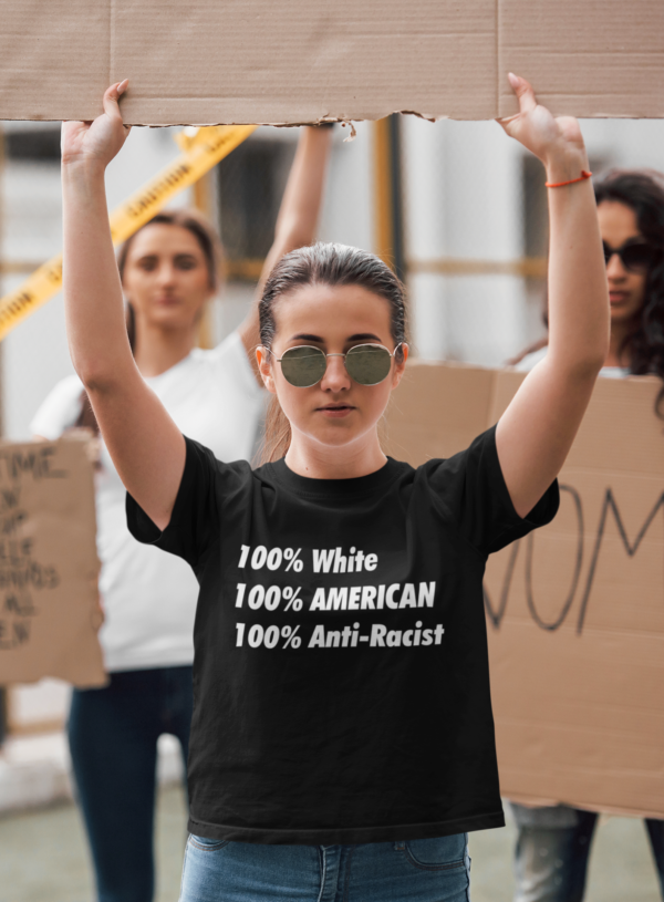 Quarantine Racism®100 Percent White People T Shirt
