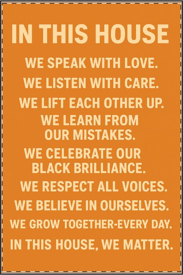 In This House – Family Mantra Poster (Classroom & Home Decor) - Image 3