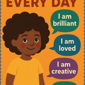 Empower Her Voice: Black Learners Matter Too Affirmation Poster (Female Edition)