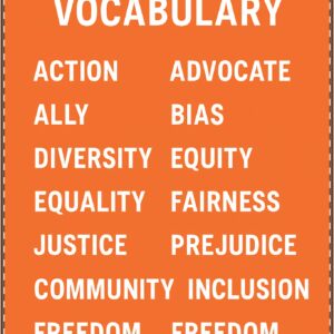 Social Justice Intermediate Vocabulary Poster (Classroom & Home Decor)