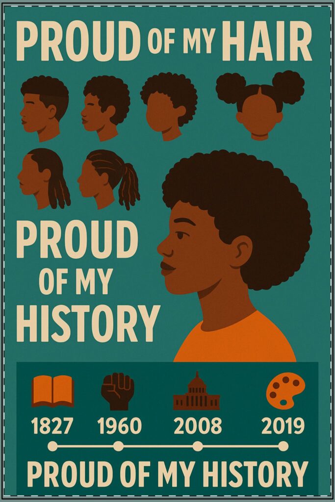 Proud of My Hair Poster (Classroom & Home Decor)