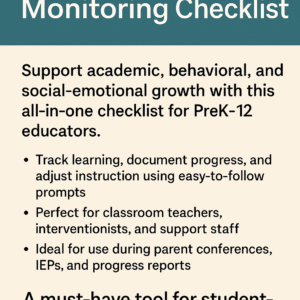 Student Progress Monitoring Checklist
