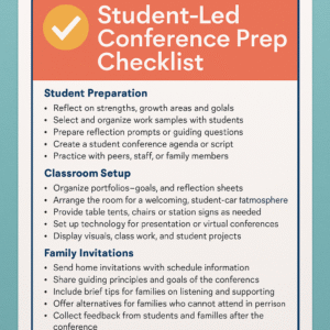 Student-Led Conference Prep Checklist