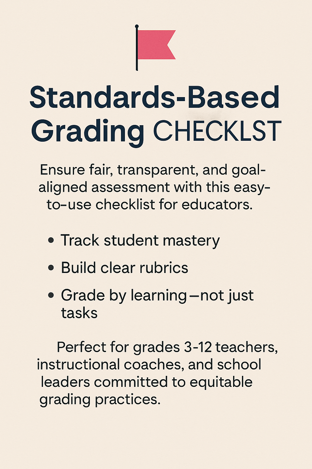 Standards-Based Grading Checklist